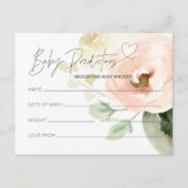 フローラ男女兼用赤ちゃんシャワー予測カード エンクロージャーカード (正面)