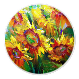 フローラ画陶磁製ノブ セラミックノブ