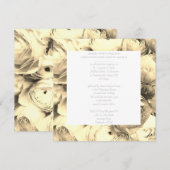 フローラ疑問に思セピア 招待状 (正面/裏面)