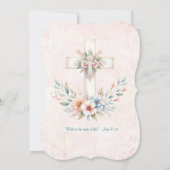 フローラ白と金ゴールド 招待状 (裏面)