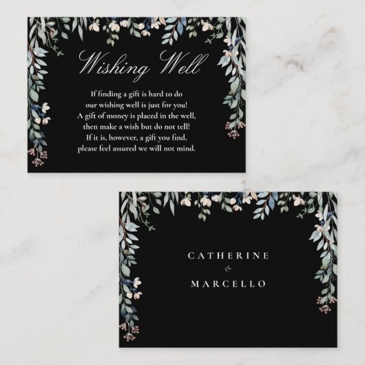 フローラ白と黒の願い結婚井戸 エンクロージャーカード (正面/裏面)