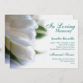 フローラ白人追悼発表 招待状 (正面/裏面)