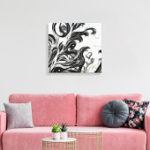 フローラ白熱［赤熱］光を放つインバート キャンバスプリント (インサイチュ (リビング))