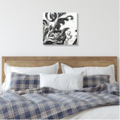 フローラ白熱［赤熱］光を放つインバート キャンバスプリント (インサイチュ (寝室))