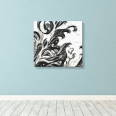 フローラ白熱［赤熱］光を放つインバート キャンバスプリント (インサイチュ (ウッドフロア))