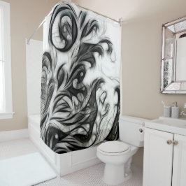 フローラ白熱［赤熱］光を放つインバート シャワーカーテン