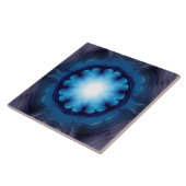 フローラ白熱［赤熱］光を放つブルー タイル (側面)