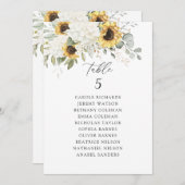 フローラ白紫陽花ひまわり座席表 招待状 (正面/裏面)