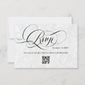 フローラ白結婚書 出欠カード (正面)