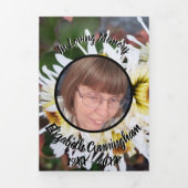 フローラ白蜘蛛ムームパッチ5枚フォトメモリアル 三つ折り案内状 (カバー)