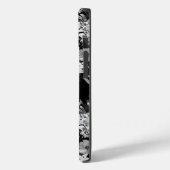 フローラ白黒の水色パーソナライズされた Case-Mate iPhoneケース (裏面 / 左)