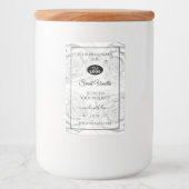 フローラ白黒の製品パッケージラベルのロゴ フードラベル (正面)