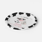 フローラ白黒カウバースデーパーティー紙プレート ペーパープレート (アングル)