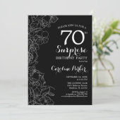 フローラ白黒サプライズ70thバースデーパーティー 招待状 (スタンド正面)