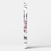 フローラ白黒シームレスパターン。アモダンル Case-Mate iPhoneケース (裏面 / 左)