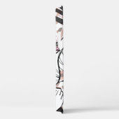 フローラ白黒シームレスパターン。アモダンル Case-Mate iPhoneケース (裏面 / 右)