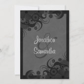 フローラ白黒セーブ・ザ・デート案内 招待状 (裏面)