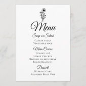 フローラ白黒ミニマルひまわり結婚の花 メニュー (正面)