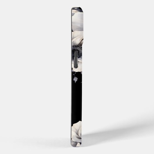 フローラ白黒モノグラム Case-Mate iPhoneケース (裏面 / 右)