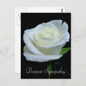 フローラ白黒ローズエスト悔やみや弔慰 ポストカード (正面/裏面)