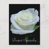 フローラ白黒ローズエスト悔やみや弔慰 ポストカード (正面)