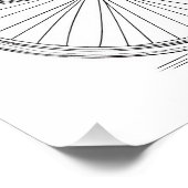 フローラ白黒ヴィンテージ自転車スケッチ フォトプリント            (角)