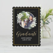 フローラ白黒卒業2025写真パーティー 招待状 (スタンド正面)