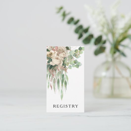 フローラ白黒牡丹結婚ズレジストリ エンクロージャーカード (スタンド正面)