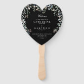 フローラ白黒結婚式 プログラム ハンドファン (正面)