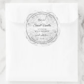 フローラ白黒製品の包装ラベル ラウンドシール (バッグ)