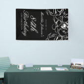 フローラ白黒誕生日パーティーへようこそ 横断幕 (トレードショー)