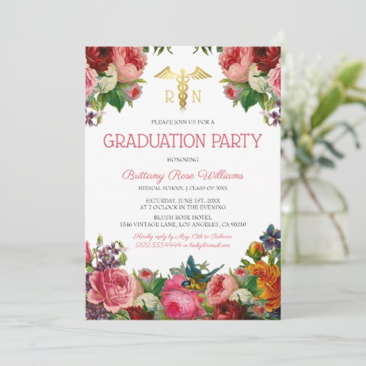 フローラ看護学校卒業 招待状 (スタンド正面)