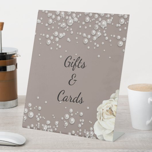 フローラ真珠ウェルカムサインブライダルシャワー 台座サイン (インサイチュ)