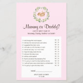 フローラ眠っている鹿の女の子ママまたはパパのゲーム チラシ (正面)