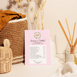 フローラ眠っている鹿の女の子ママまたはパパのゲーム チラシ