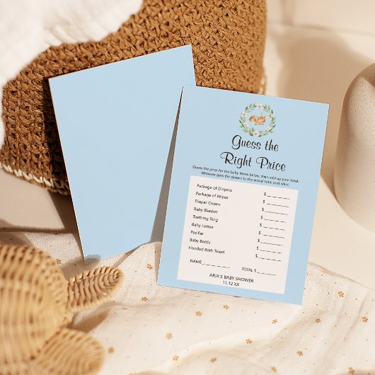 フローラ眠っている鹿の少年は正しい価格を推測 チラシ