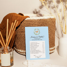 フローラ眠っている鹿の男の子ママまたはパパのゲームフライヤー チラシ