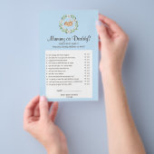 フローラ眠っている鹿の男の子ママまたはパパのゲームフライヤー チラシ (ハンドル)