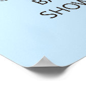 フローラ眠る鹿の男の子シャワー歓迎サイン ポスター (角)