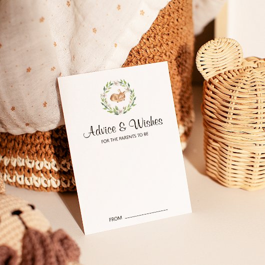 フローラ眠る鹿ベビーシャワーアドバイスカード アドバイスカード