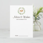 フローラ眠る鹿ベビーシャワーアドバイスカード アドバイスカード (スタンド正面)