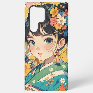 フローラ着物の優雅さ SAMSUNG GALAXY S22 ULTRAケース