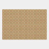 フローラ着物プリント、ターコイズ、淡橙 ラッピングペーパーシート (正面2)