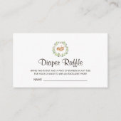 フローラ睡眠鹿シャワーおむつラッフル エンクロージャーカード (正面)