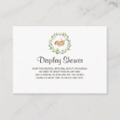 フローラ睡眠鹿ベビー表示シャワー エンクロージャーカード (正面)