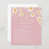 フローラ知っているママ最高の赤ん坊シャワーのゲーム (正面/裏面)