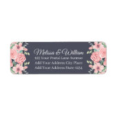 フローラ石板グレ結婚ー差出人住所 ラベル (正面)