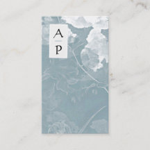 *~*フローラ石板ブルーフラワーカラーQRロゴ写真 