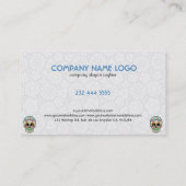 フローラ砂糖スカル燃焼キャンドル 名刺 (裏面)