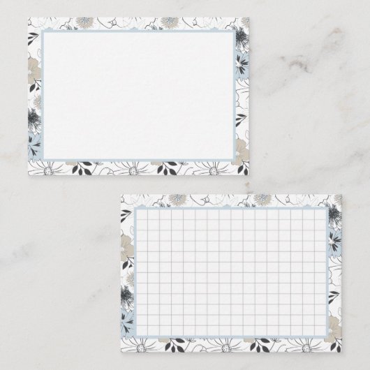 フローラ確認の実行ノートカード 名刺 (正面/裏面)